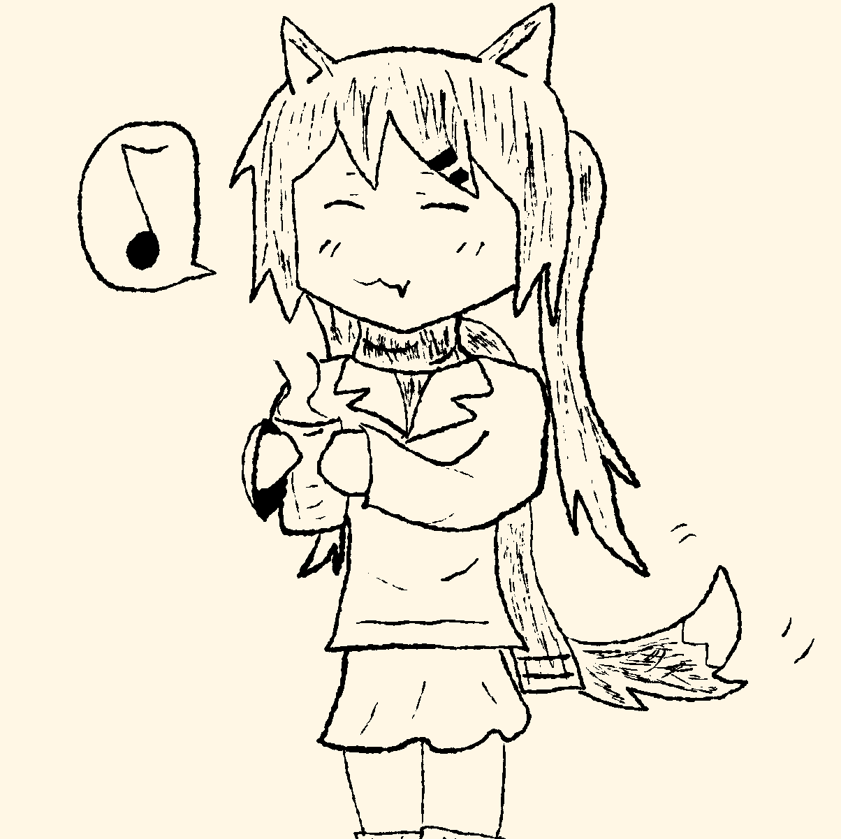 Wolf Girl and Coffee